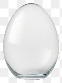 PNG  Transparent glass egg white vase white background.