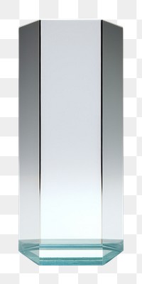 PNG  Transparent glass hexagonal pillar vase white background electronics.