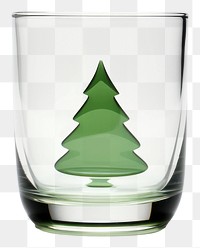 PNG Transparent glass of christmas tree icon plant white background refreshment.