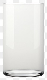 PNG  Transparent glass of pillar cylinder vase white background.