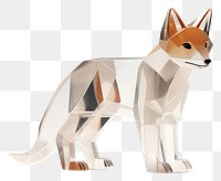 PNG  Transparent glass simple fox figurine mammal animal.