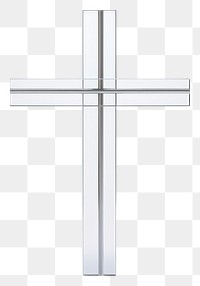 PNG Transparent glass simple jesus cross symbol white 