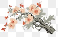 PNG  Blossom flower plant art. AI generated Image by rawpixel.