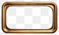 PNG  Modern design brass frame photo white background.