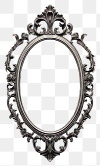 PNG  Stunning design oval glass jewelry mirror photo.