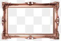 PNG  Rosegold mirror frame white background.