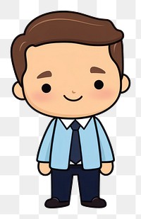 PNG  Business meeting cartoon cute anthropomorphic representation.