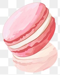 PNG Cute macaron illustration food confectionery football.