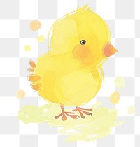 PNG Cute baby chick illustration animal bird poultry.