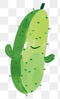 PNG Cute cucumber illustration vegetable cartoon drawing.