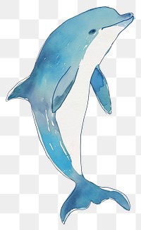 PNG Cute dolphin illustration animal mammal fish.