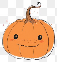 PNG Cute pumpkin illustration vegetable food jack-o'-lantern.