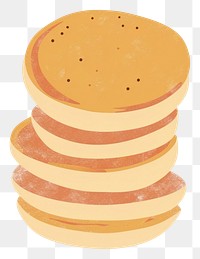 PNG  Cute pancake illustration dessert bread food.
