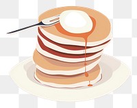 PNG  Cute pancake illustration food meal breakfast.