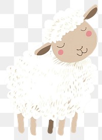 PNG Cute sheep illustration livestock animal mammal.