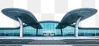 PNG  Airport architecture building white background futuristic.