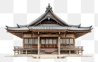 PNG  Local rural japanese wood temple architecture building outdoors.