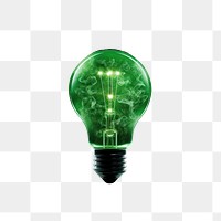 PNG Green light technology lightbulb.