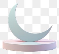 PNG  Holographic Ramadan greeting moon crescent graphics.
