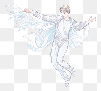 illustration of *a boy dance Alphonse Mucha style* isolated on white background --style 19pADPufIwHTB19 --ar 3:2