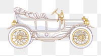 illustration of *a car Alphonse Mucha style* isolated on white background --ar 3:2 --style 19pADPufIwHTB19