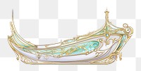 illustration of *boat Alphonse Mucha style* isolated on white background --ar 3:2 --style 19pADPufIwHTB19