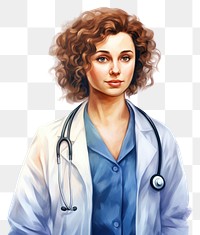 PNG Young lady doctor portrait adult stethoscope.