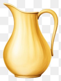 PNG Gold jug white background refreshment.