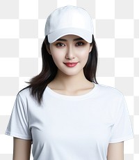 PNG  Cap mockup t-shirt adult white.