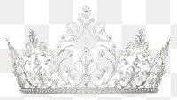 PNG Crown tiara white white background
