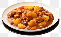 PNG Japanese curry plate food stew.