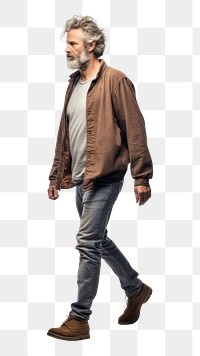 PNG Man walking footwear jacket.