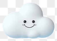 PNG Cloud emoji icon white white background anthropomorphic