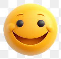 PNG Cute happy emoji icon toy white background anthropomorphic. AI generated Image by rawpixel.