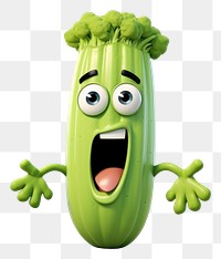 PNG Celery cartoon food anthropomorphic. AI generated Image by rawpixel.
