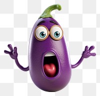 PNG Aubergine vegetable cartoon purple. AI generated Image by rawpixel.
