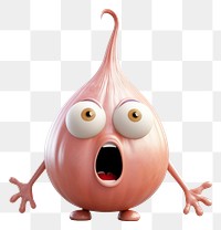 PNG Onion cartoon white background shouting. AI generated Image by rawpixel.