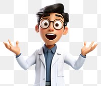 PNG Southeast asian doctor cartoon face  