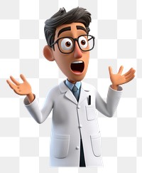 PNG Southeast asian doctor cartoon face white background. AI generated Image by rawpixel.