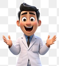 PNG Southeast asian doctor cartoon face white background. AI generated Image by rawpixel.