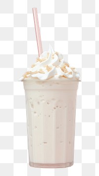 PNG  Milk shake with topping milkshake dessert cream.