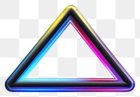 PNG  3D render of neon arrow icon light illuminated technology.