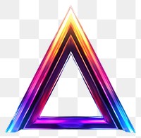 PNG  3D render of neon arrow icon purple architecture illuminated.