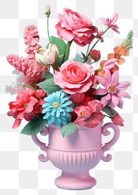 PNG Flower plant vase rose