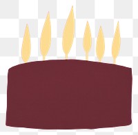 PNG Dessert candle cake fire.