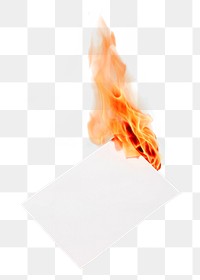 PNG Fire burning bonfire paper.