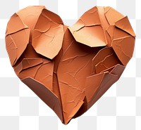 PNG Simple broken heart paper origami white background.