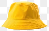 PNG  Bucket hat yellow white background headwear. AI generated Image by rawpixel.