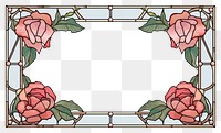 PNG  Rose frame flower plant glass.
