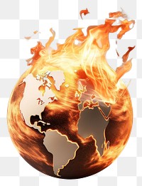 PNG Planet globe space fire.